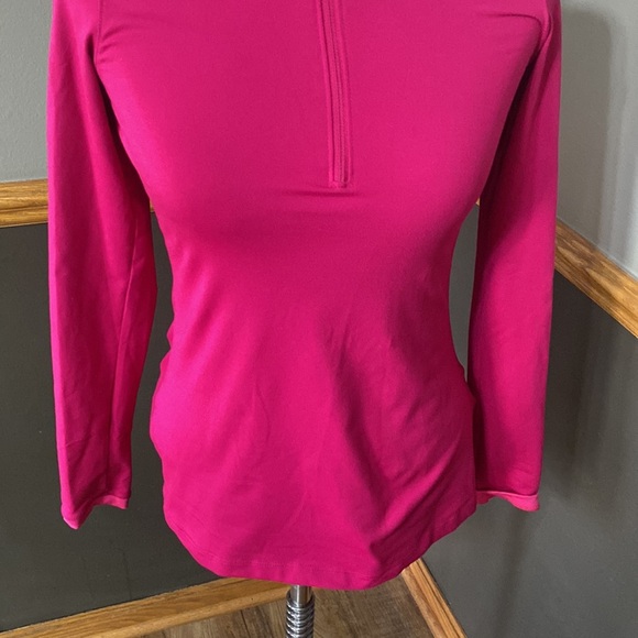 Nike golf performance 2 tone pink quarter zip long sleeve top size small - Picture 5 of 9